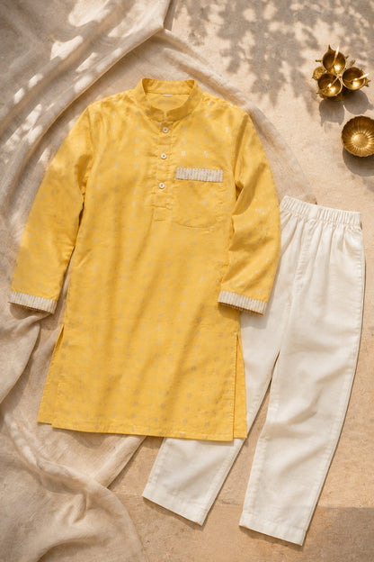 MARIGOLD HEART KURTA & PANTS SET -BOYS