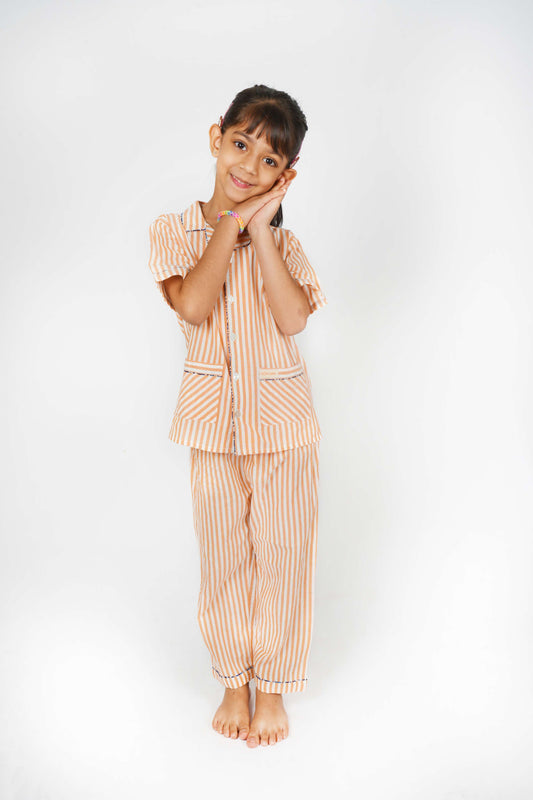 ORANGE STRIPED NIGHTSUIT - UNISEX