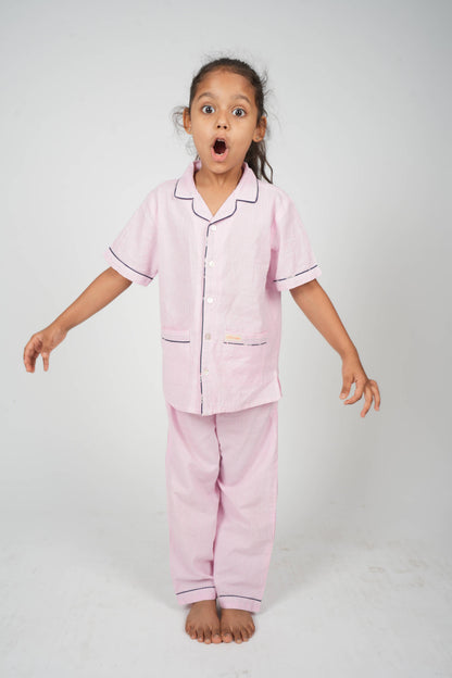 PINK STRIPED NIGHTSUIT
