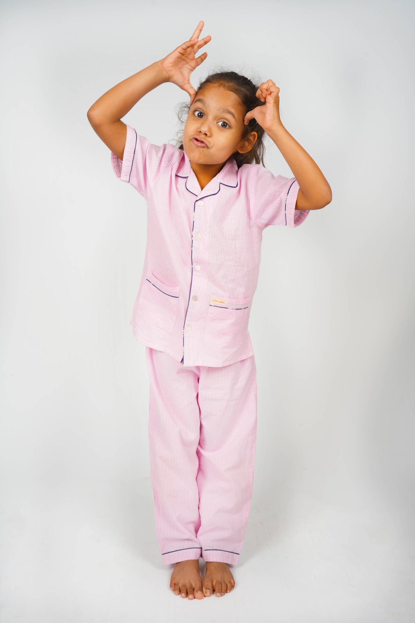 PINK STRIPED NIGHTSUIT