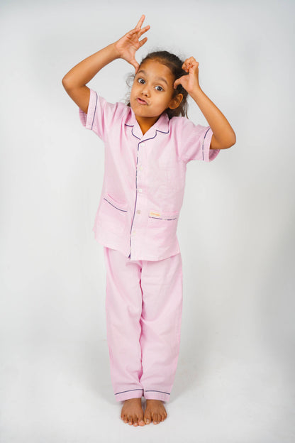 PINK STRIPED NIGHTSUIT