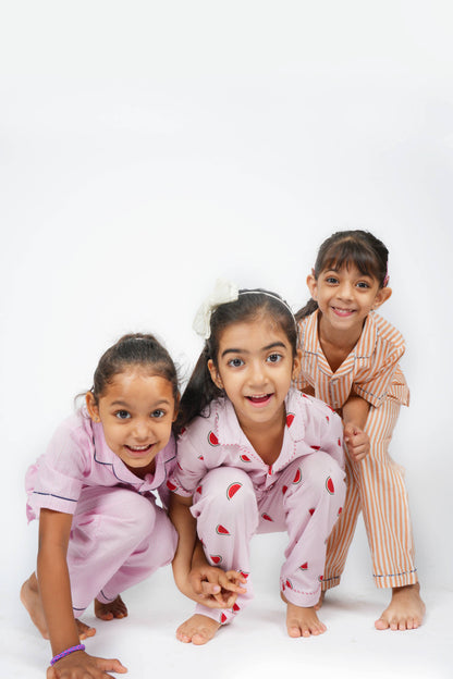 PINK STRIPED NIGHTSUIT