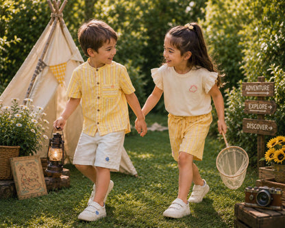AZALEA SHORTS SET- LEMON SORBET STRIPE