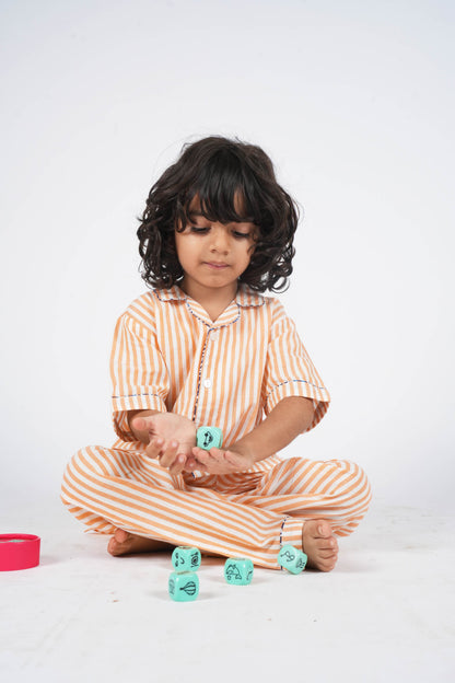 ORANGE STRIPED NIGHTSUIT - UNISEX