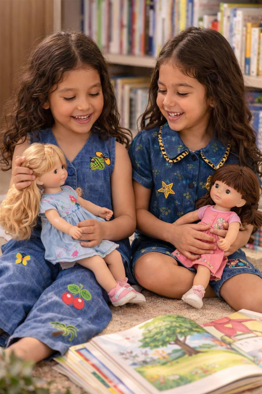 ALINA CHAMBRAY VEST SUIT SET