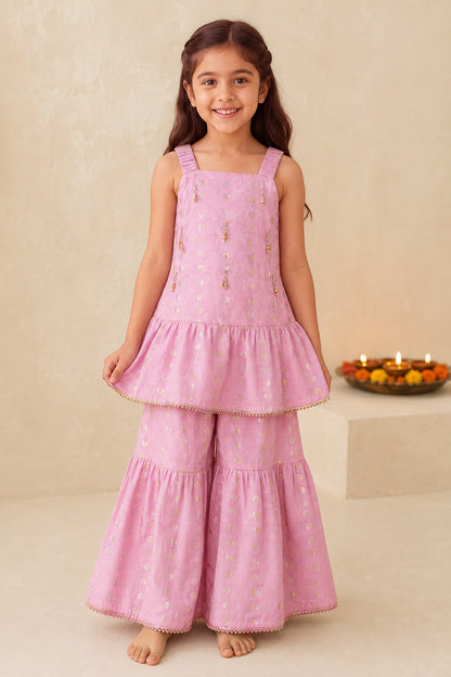 ROSE HEART SHARARA SET - GIRLS